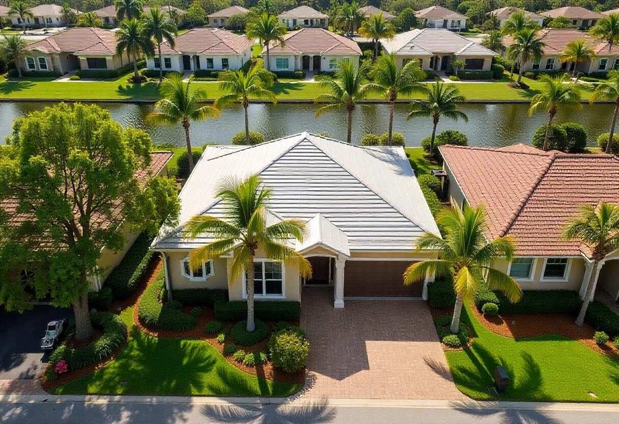 Stone-coated steel roofing panels on a Florida property