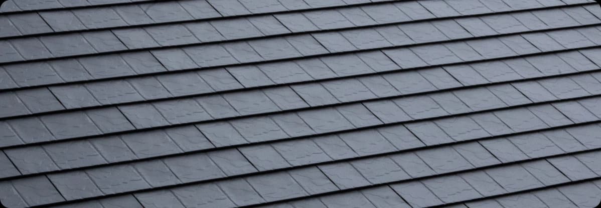 Close-up of the pressed-steel texture on a Metlok roof