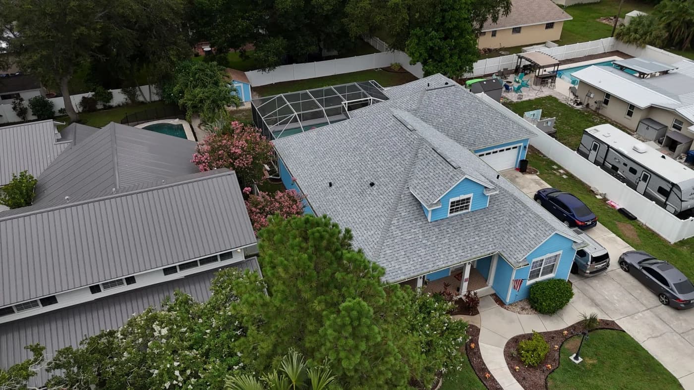 Florida home with architectural shingle roof