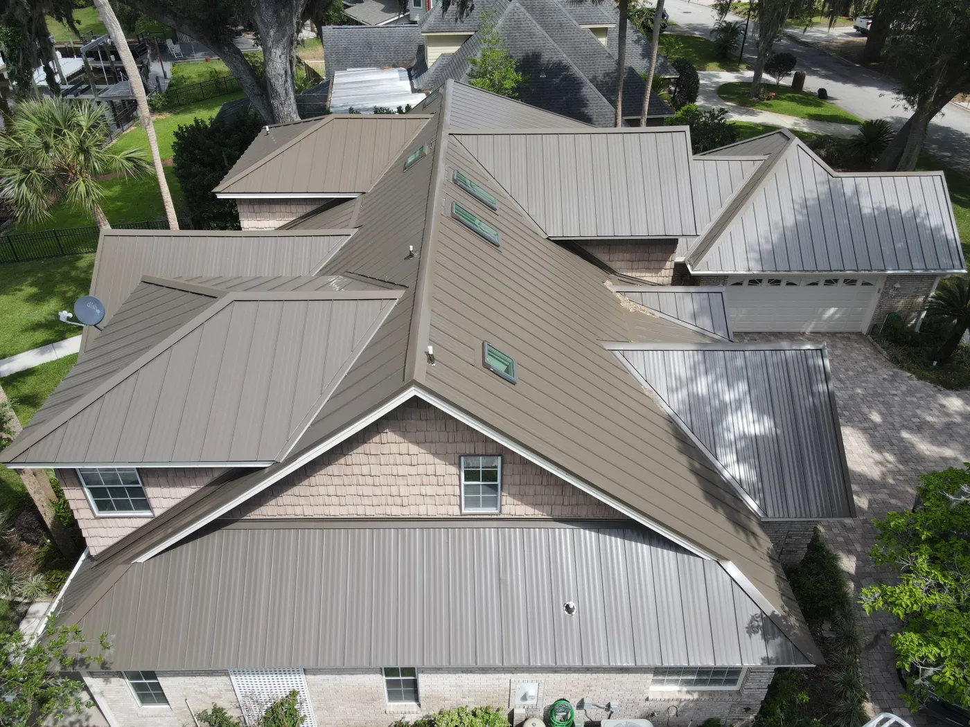 roof replacement metal brown Jacksonville Florida 2 roof replacement metal brown Jacksonville Florida 2
