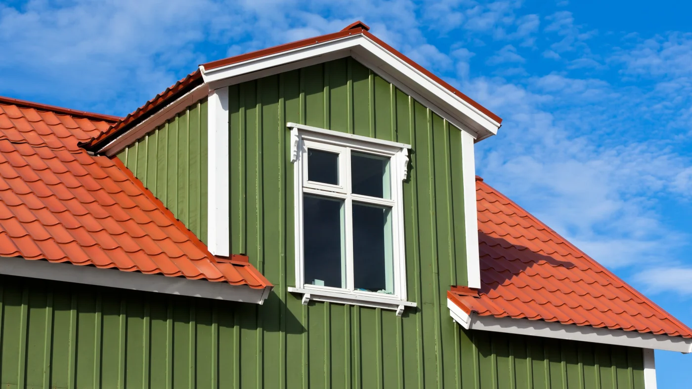 Home with dark asphalt shingle roof