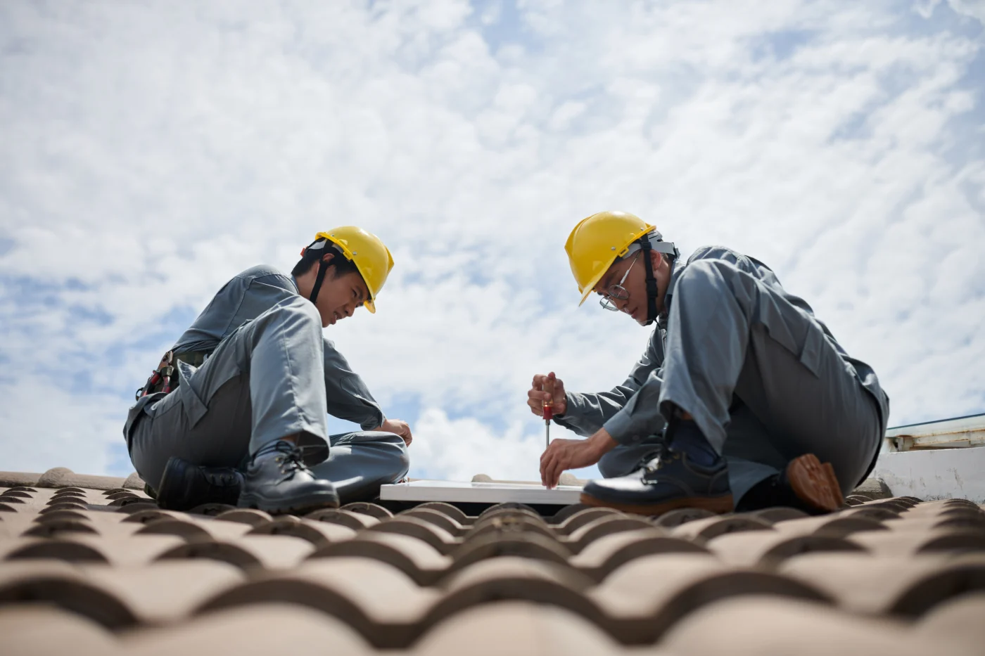 Image of a large home with a replacement Spanish tile roof