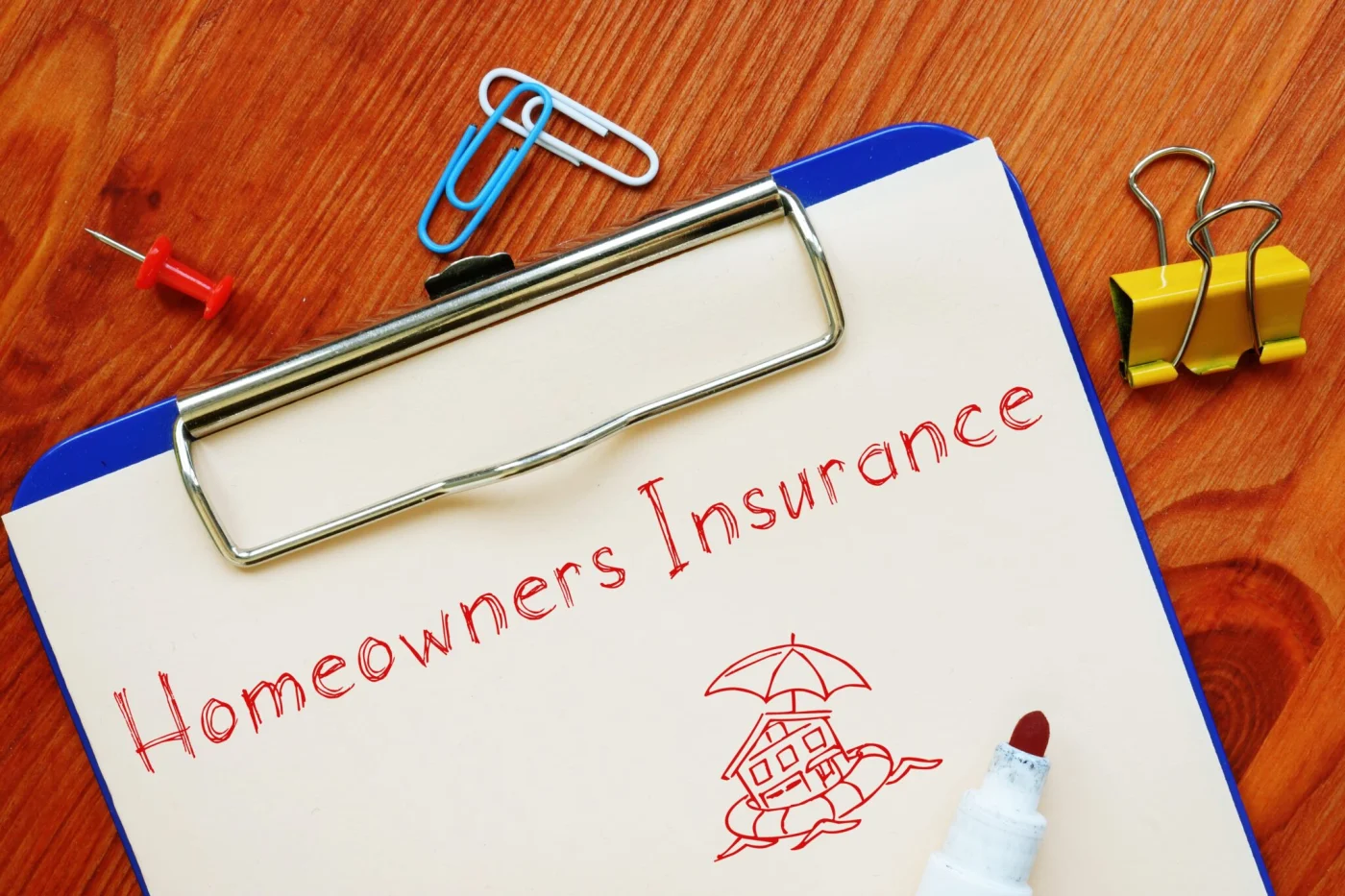 Homeowners Insurance Phrase On The Piece Of Paper. Homeowners Insurance Phrase On The Piece Of Paper.