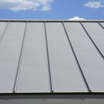 Standig Seam Metal Roof On Sky Background