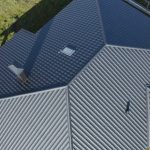 Corrugated Metal Roof And Metal Roofing. Modern Roof Made Of Met