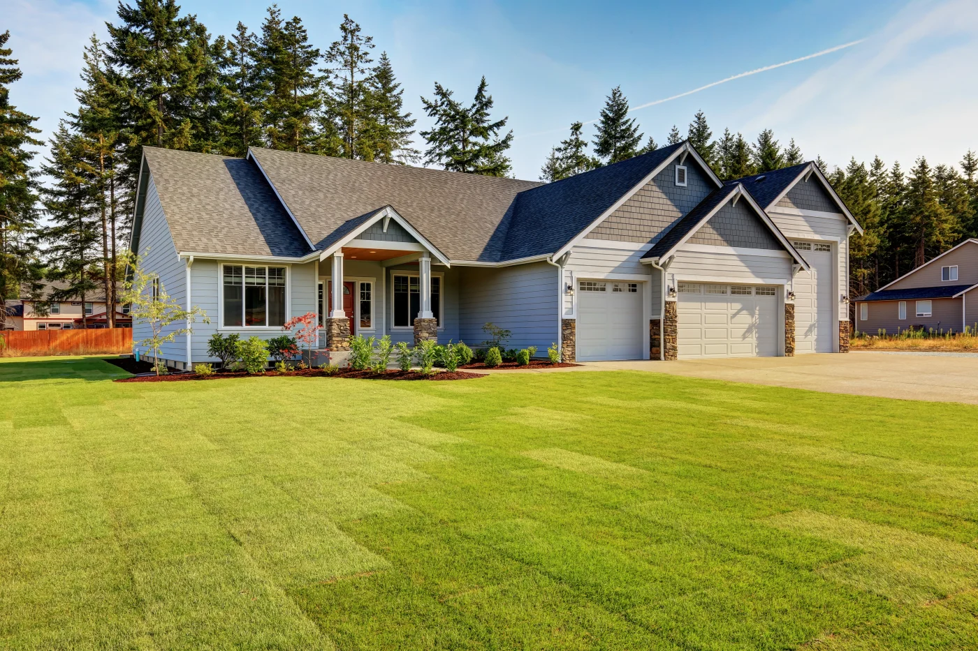 Luxury Blue House With Curb Appeal. Three Car Garage. Luxury Blue House With Curb Appeal. Three Car Garage.