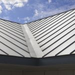 Standig Seam Metal Roof On Sky Background