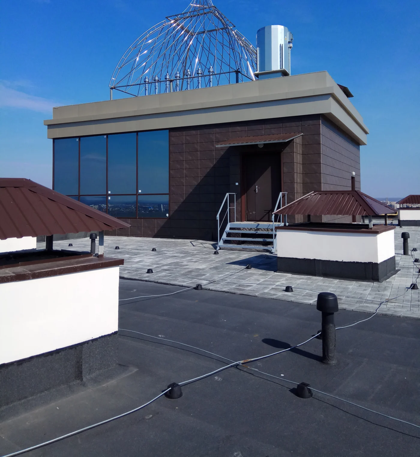 Close-up image of a commercial roof