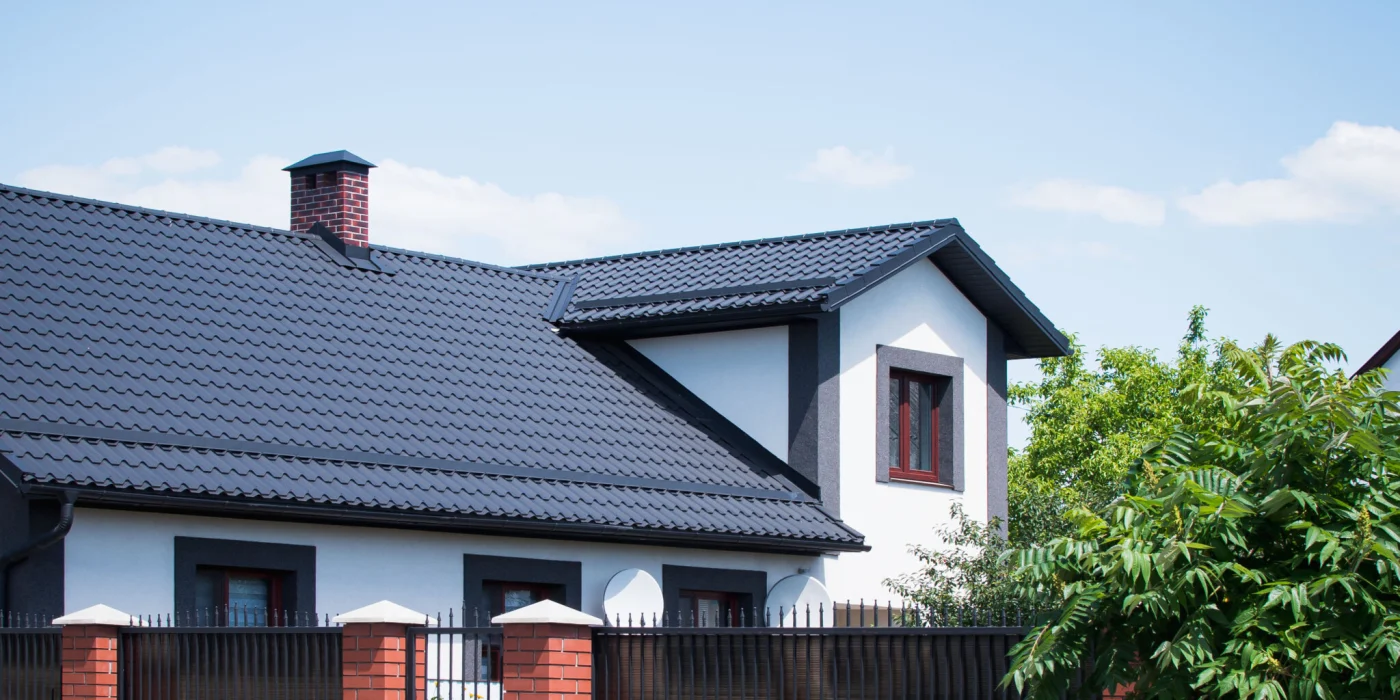 The Roof Of The Dark Color Of The New House The Roof Of The Dark Color Of The New House