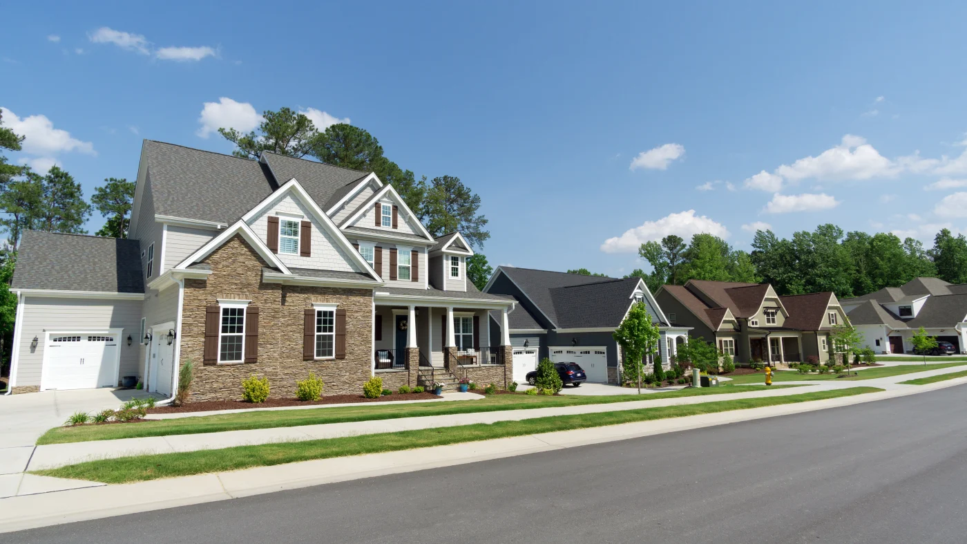 Street Of Suburban Homes Street Of Suburban Homes