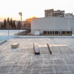A sleek commercial building with a newly installed roof.